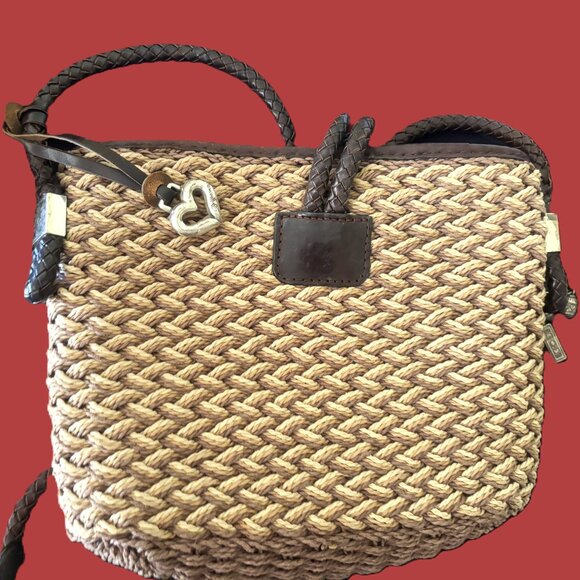 Brighton Rafia Manmade Shoulder/crossbody Bag-Silver Brighton Charms & Hangtag - Picture 3 of 12